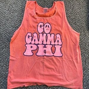 Gamma Phi Beta orange comfort colors tank